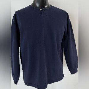Paradox Blue Crewneck Sweater Classic Knit Design